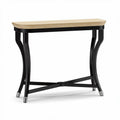 Console table with maple wood top and black metal frame 120 x 40 x 75cm