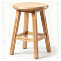 Wooden bar stool for kitchen dining natural finish 30 x 30 x 75cm