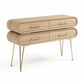 Wooden console table with four drawers and metal legs 120 x 40 x 75cm