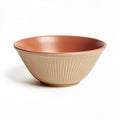 Ceramic serving bowl for salads and pasta 25 x 25 x 10cm in terracotta color