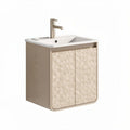 Bathroom vanity cabinet with sink and faucet in beige 60 x 45 x 85cm
