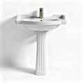 Ceramic wall-mounted bathroom sink with modern design 60 x 45 x 85cm